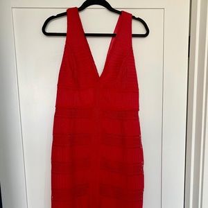 Bardot Red Midi Dress
